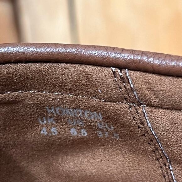 Hotter Honiton Dark Tan Brown Leather Lace-Up Driving Mocs Loafers Womens 6.5 - Picture 9 of 9